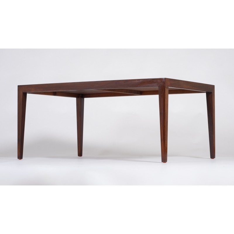 Vintage rosewood coffee table by Severin Hansen for Haslev, Denmark 1960s