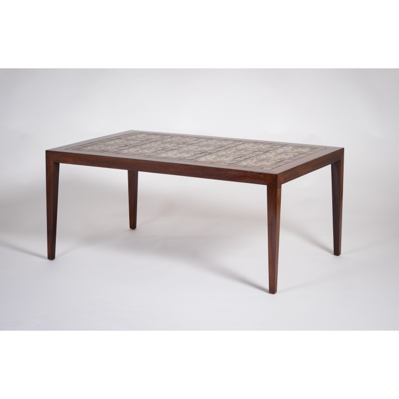 Vintage rosewood coffee table by Severin Hansen for Haslev, Denmark 1960s