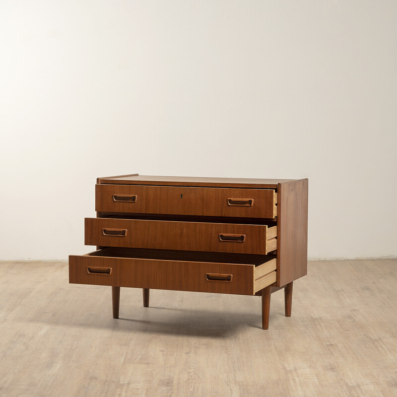 Vintage teak chest of drawers by Gunnar Nielsen Tibergaard, Denmark 1960s