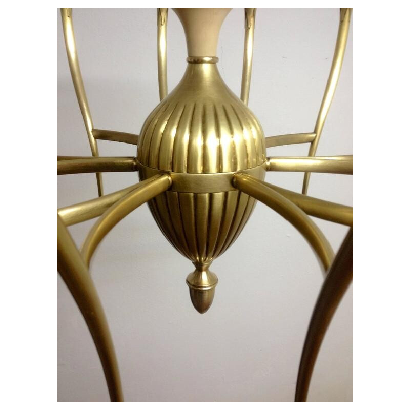 Big brass italian Mid-Century Chandelier - 1950s