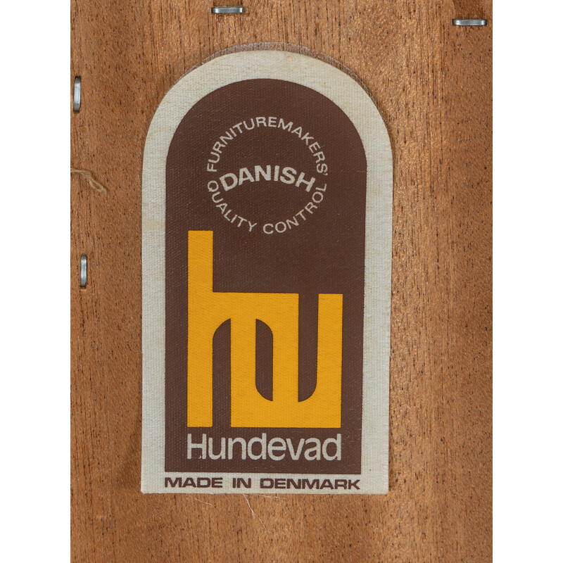 Vitrine vintage en placage de bois de chêne par Poul Hundevad, Danemark 1960