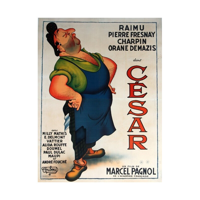 Affiche de cinéma Albert Dubout "César" - 1936