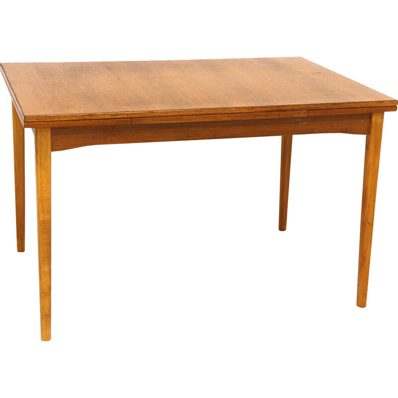 Table vintage "portefeuille" en teck, Suède 1960