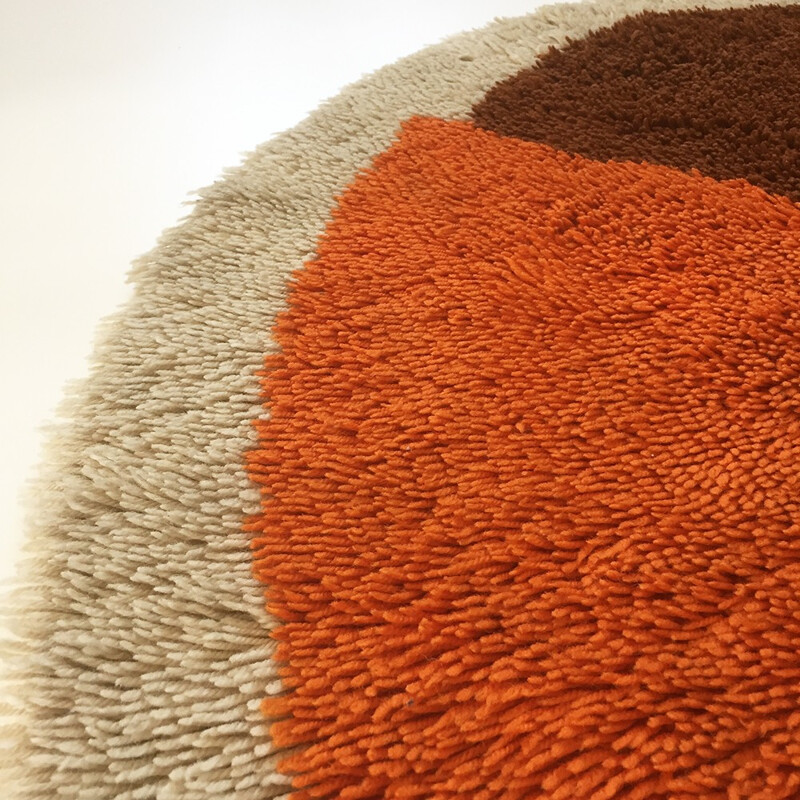Multicolor round rug by DESSO - 1970s