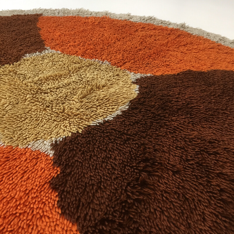 Multicolor round rug by DESSO - 1970s