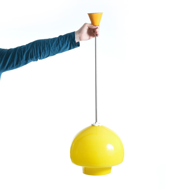 Yellow Napako ceiling light - 1960s