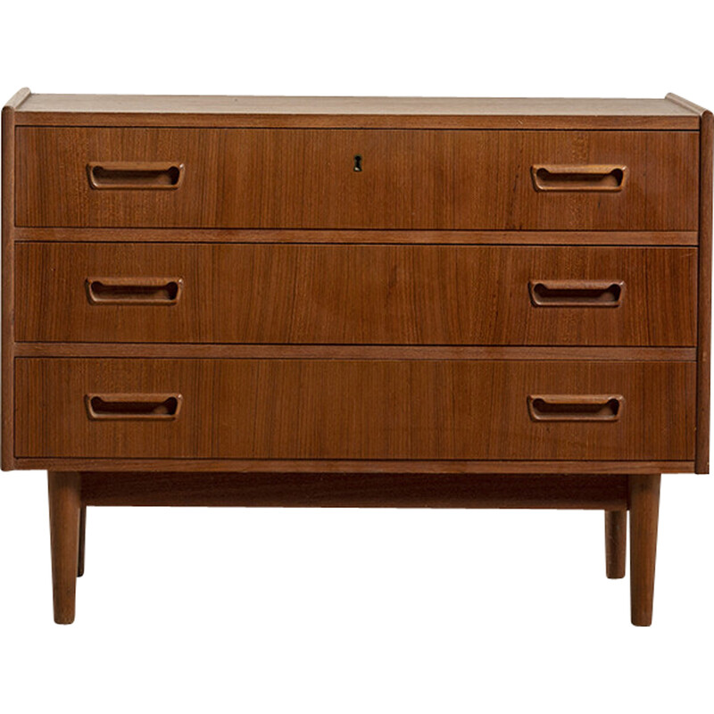 Vintage teak chest of drawers by Gunnar Nielsen Tibergaard, Denmark 1960s