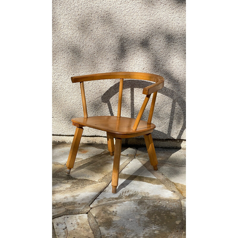 Chaise pour enfant vintage en bois