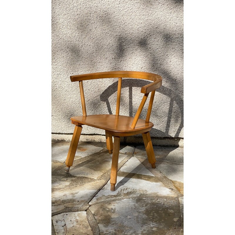 Vintage houten stoel voor kinderen
