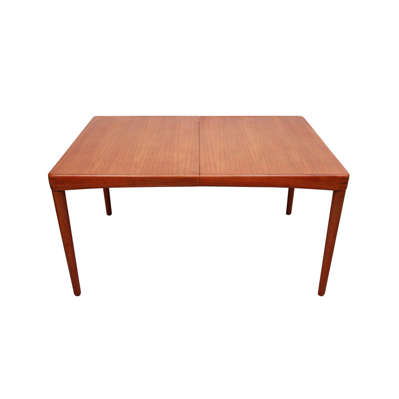 Vintage extendable teak and wood table by H.W. Klein for Bramin, Denmark 1960s