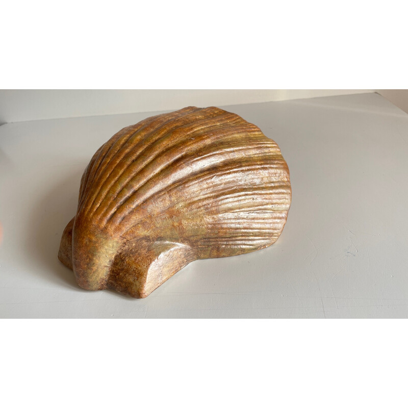 Vintage wall shell in enamelled plaster by Aljezur