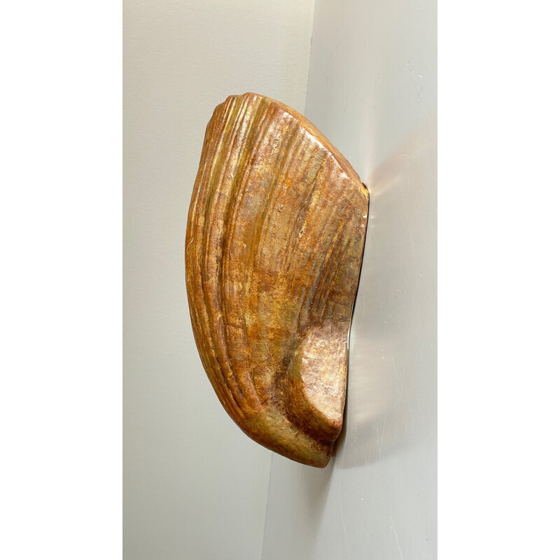 Vintage wall shell in enamelled plaster by Aljezur