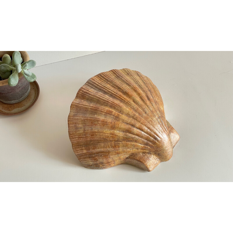 Vintage wall shell in enamelled plaster by Aljezur