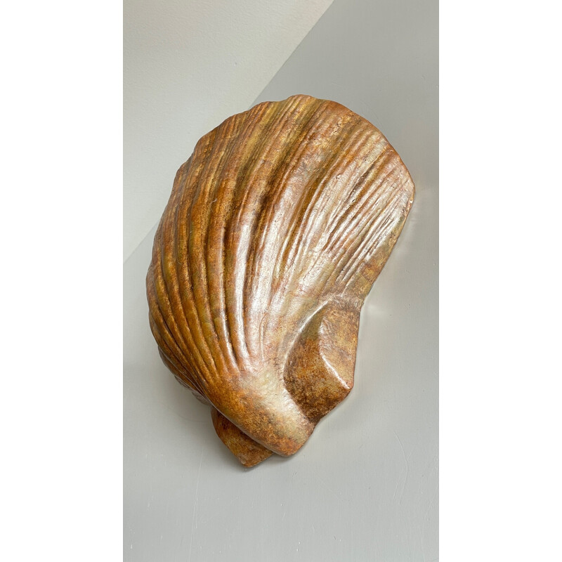 Vintage wall shell in enamelled plaster by Aljezur