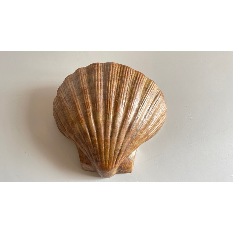 Vintage wall shell in enamelled plaster by Aljezur