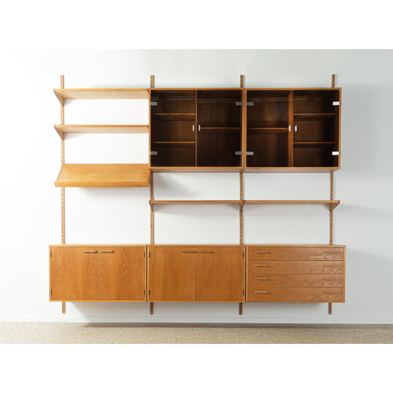 Vintage oakwood shelving system by Kai Kristiansen for Fm Møbler, Denmark 1960s