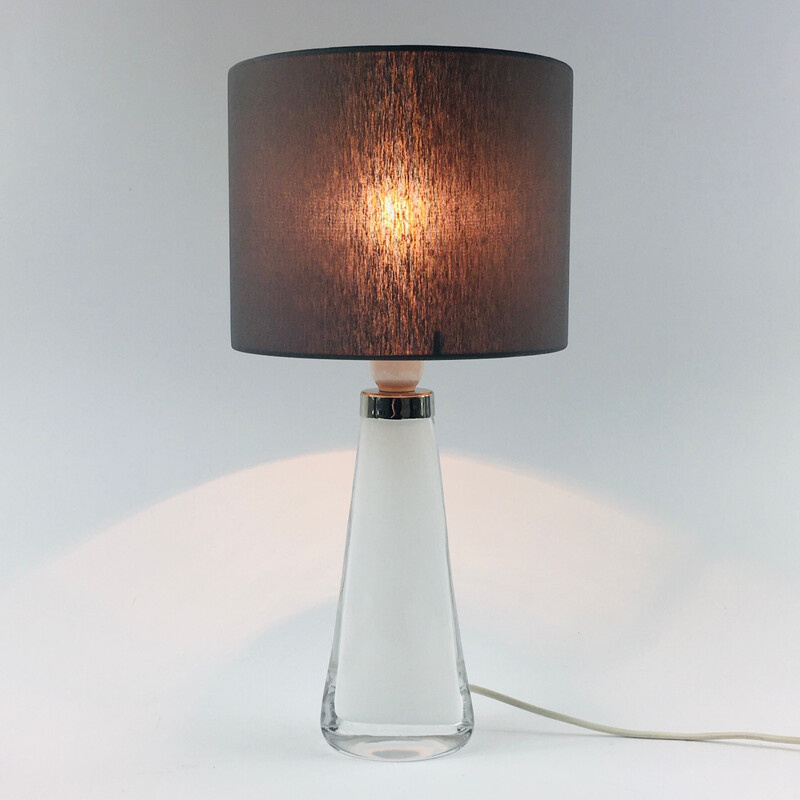 Scandinavian vintage lamp model Rd 1566 in glass by Carl Fagerlund for Orrefors, Sweden 1960s