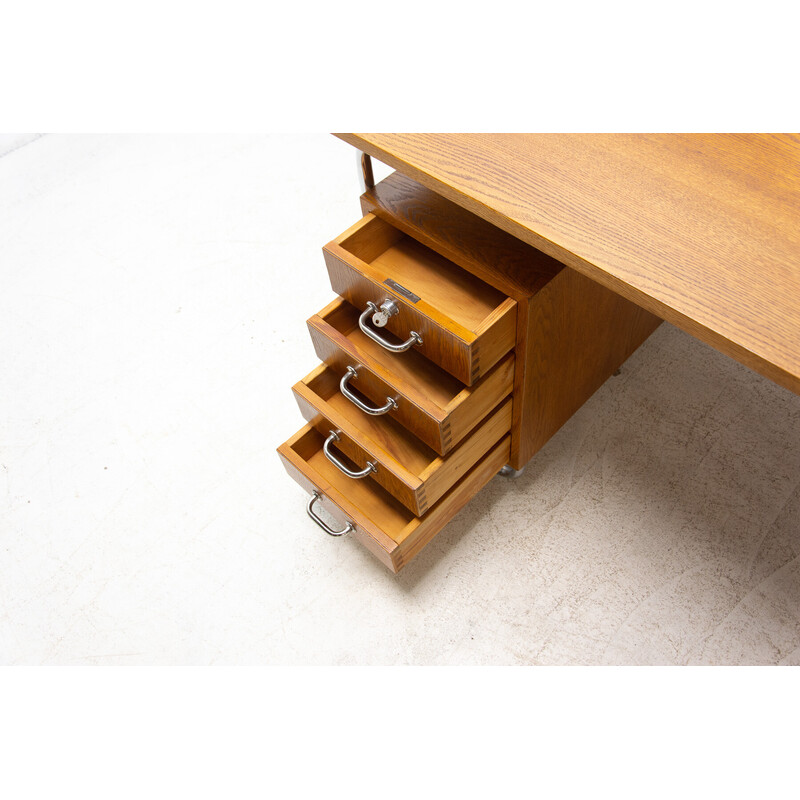 Vintage "Bauhaus" tubular desk by Rudolf Vichr for Kovona, Czechoslovakia 1940s