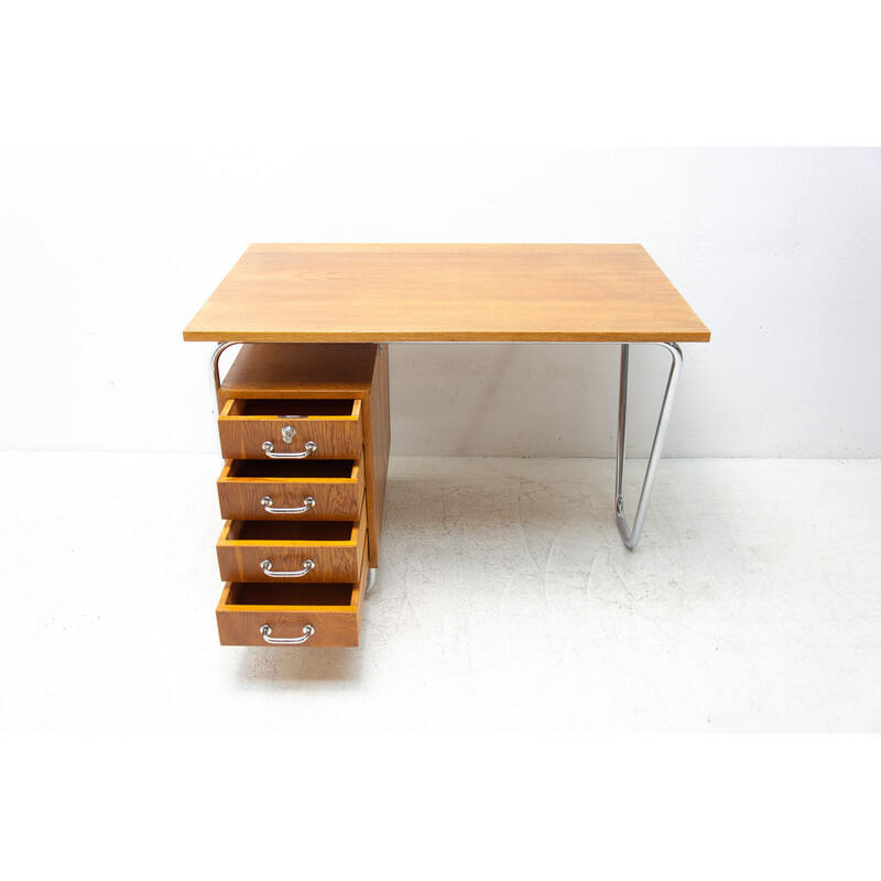 Vintage "Bauhaus" tubular desk by Rudolf Vichr for Kovona, Czechoslovakia 1940s