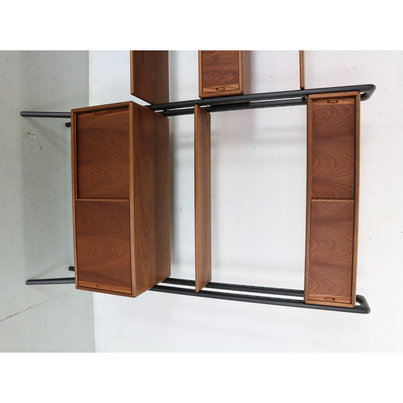 Vintage teak wall unit by Kurt Ostervig for Kp Mobler, Denmark 1960s