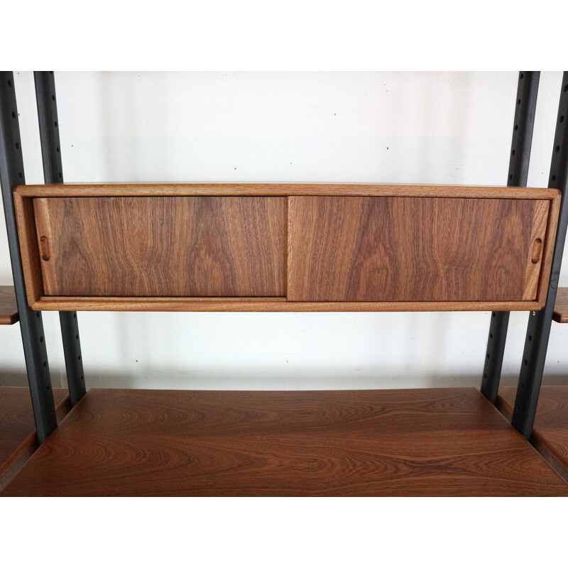 Vintage teak wall unit by Kurt Ostervig for Kp Mobler, Denmark 1960s