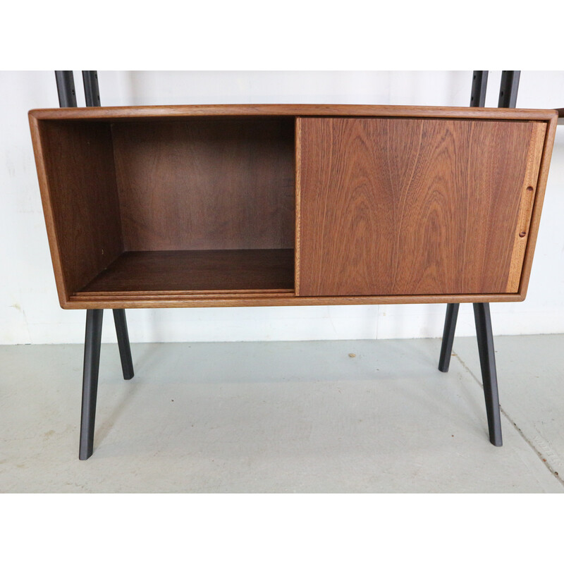 Vintage teak wall unit by Kurt Ostervig for Kp Mobler, Denmark 1960s