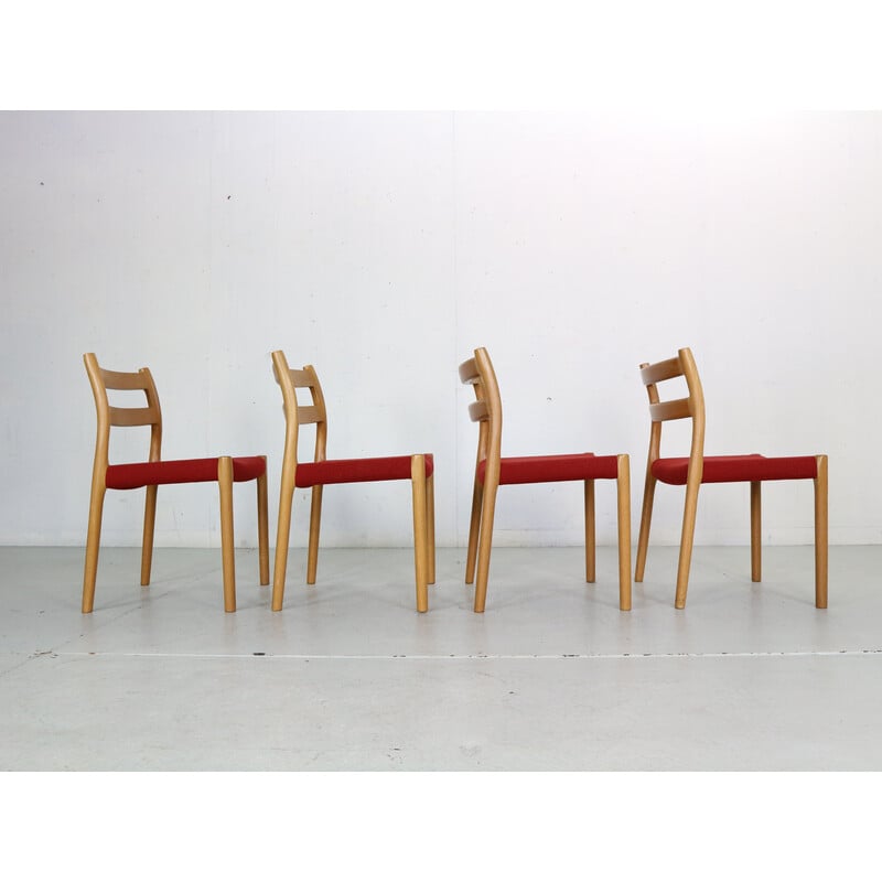 Ensemble de 4 chaises vintage modèle-84 par Niels Otto Moller pour Højbjerg, Danemark 1970