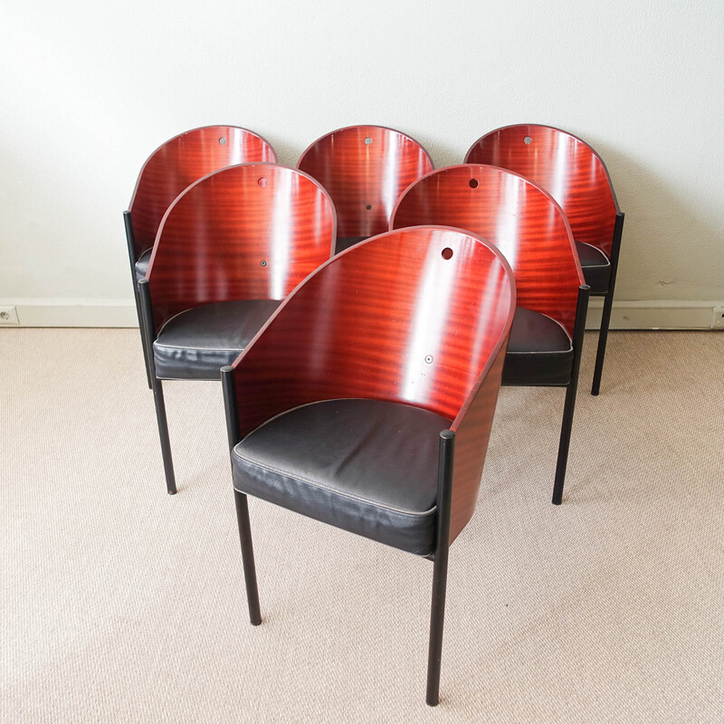 Conjunto de 6 cadeiras Costes vintage de Philippe Starck para Driade, 1981