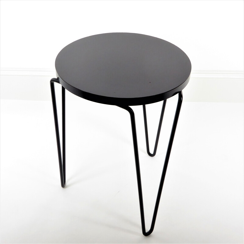 Round stool stackable to the tray model 75 by Florence KNOLL for KNOLL - 1950s