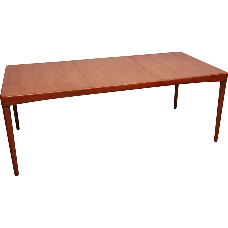 Vintage extendable teak and wood table by H.W. Klein for Bramin, Denmark 1960s