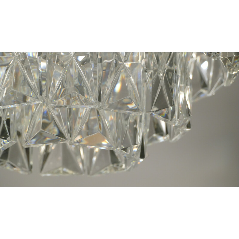 Chandelier in crystal by the producer Kinkeldey - 1970s