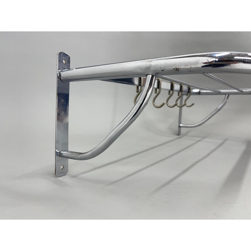 Vintage Bauhaus coat rack in chrome, Czechoslovakia 1930s