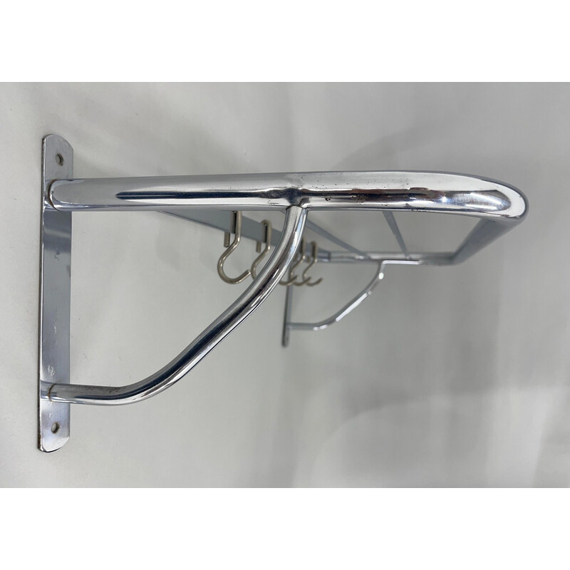 Vintage Bauhaus coat rack in chrome, Czechoslovakia 1930s