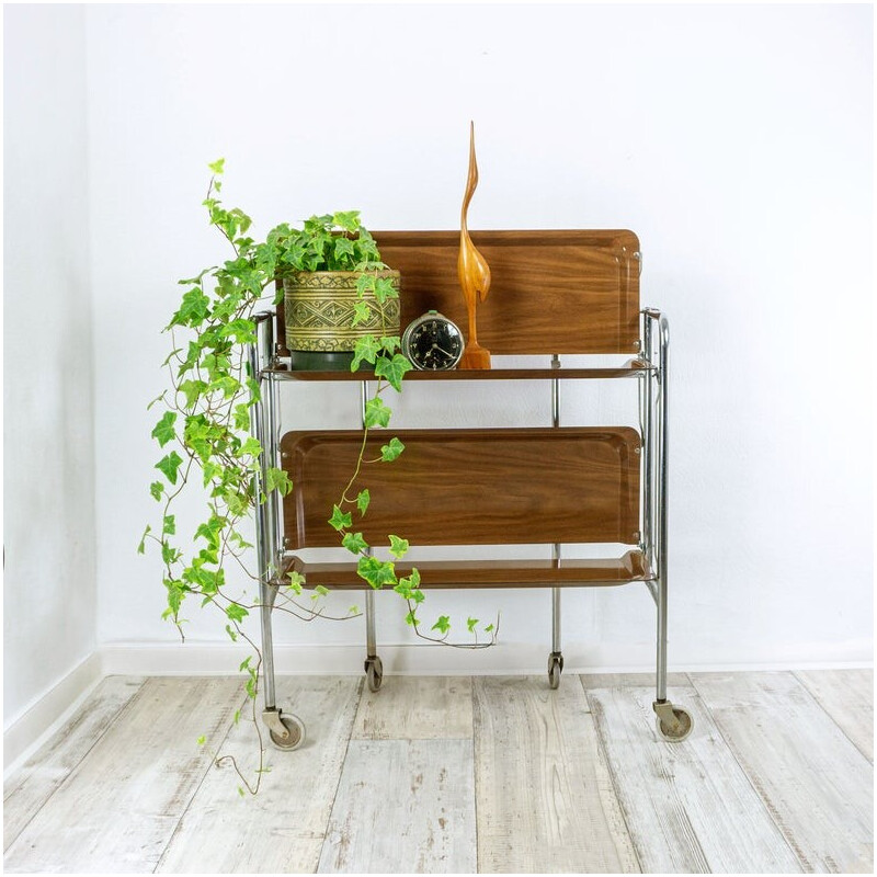 Mid century folding serving trolley, Italy 1960s