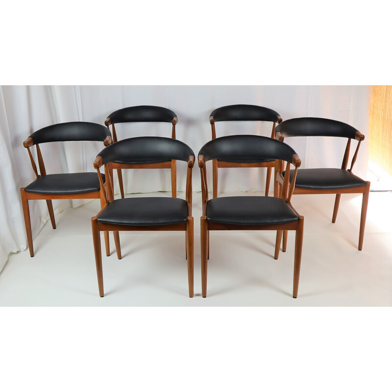 Set of 6 vintage teak chairs by Johannes Andersen for Samcom, Denmark 1960s