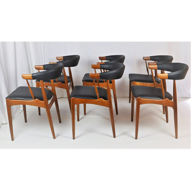 Set of 6 vintage teak chairs by Johannes Andersen for Samcom, Denmark 1960s