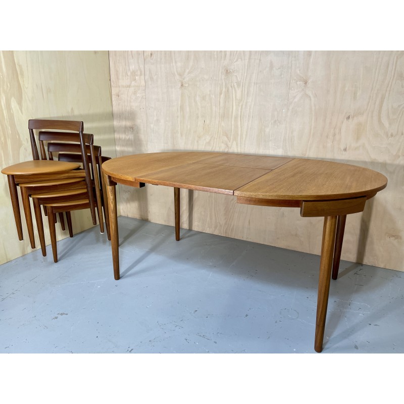 Set da pranzo vintage in teak di Hans Olsen per Frem Røjle, Danimarca 1950