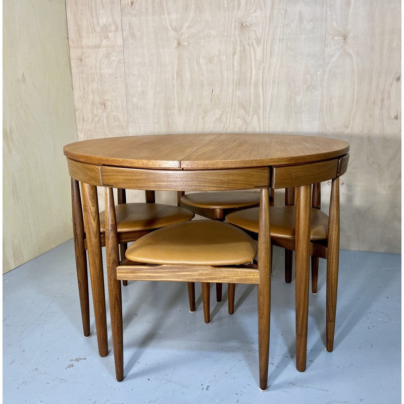 Vintage teak dining set by Hans Olsen for Frem Røjle, Denmark 1950s