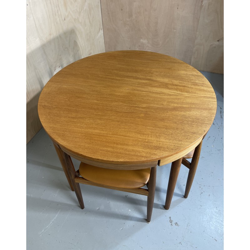 Vintage teak dining set by Hans Olsen for Frem Røjle, Denmark 1950s