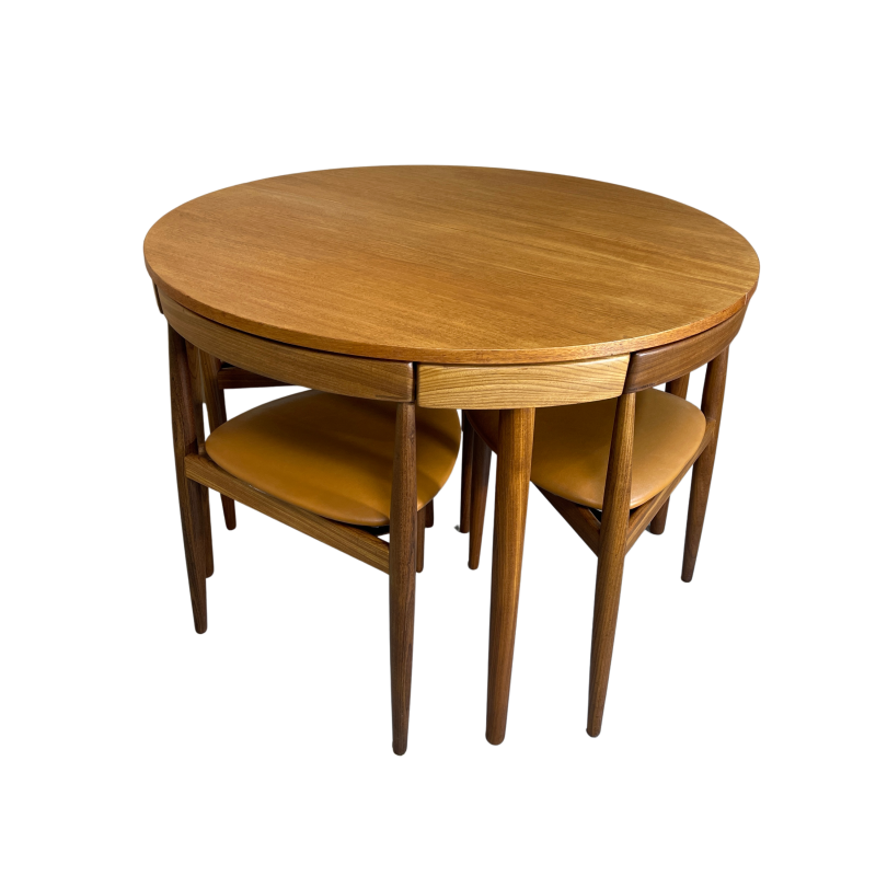 Vintage teak dining set by Hans Olsen for Frem Røjle, Denmark 1950s