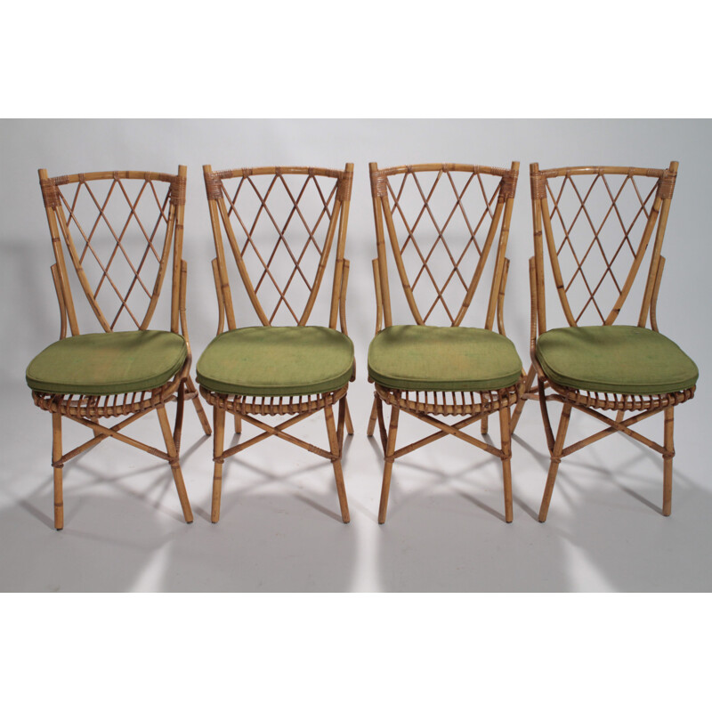 Set of garden furniture by Audoux Minet - 1950s