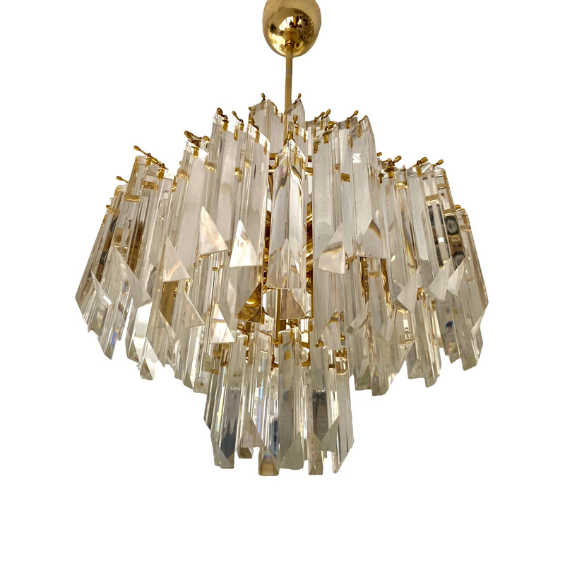 Vintage Venini chandelier in Murano glass, Italy 1980