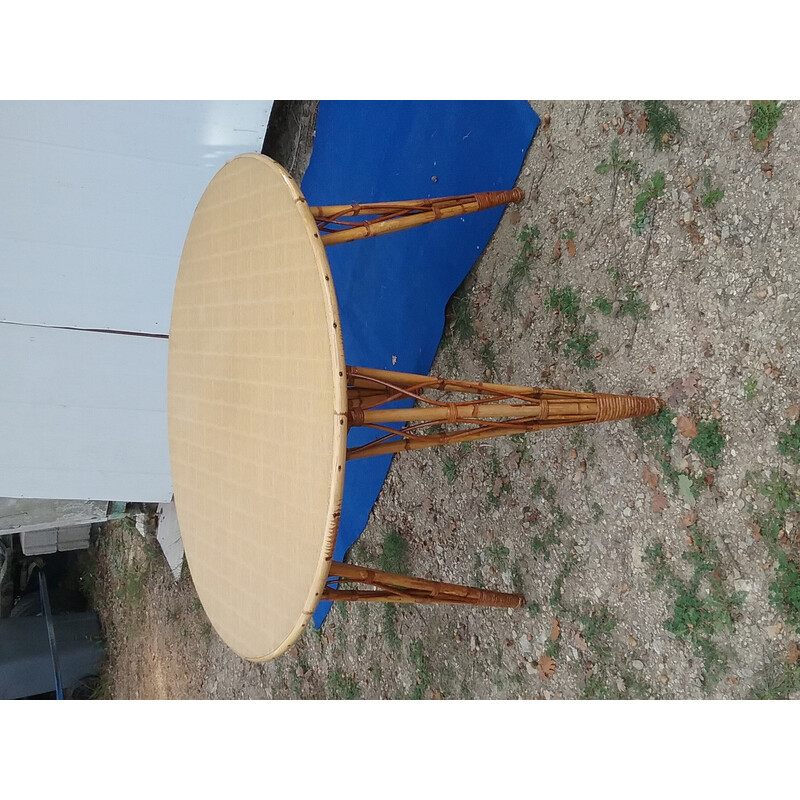 Conjunto de jantar Vintage rattan