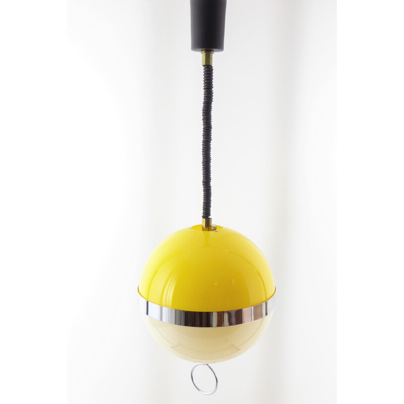 Lámpara de techo "bola" bicolor de Delmas - 1960