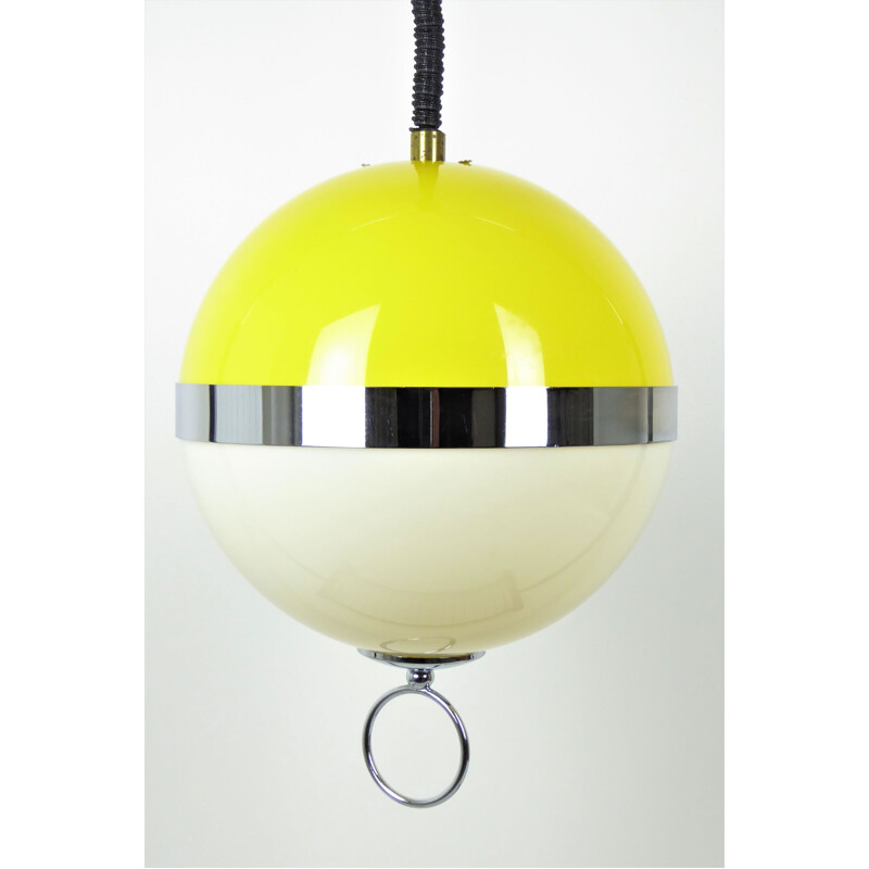 Bicolor "Bowl" ceiling light by Delmas - 1960s