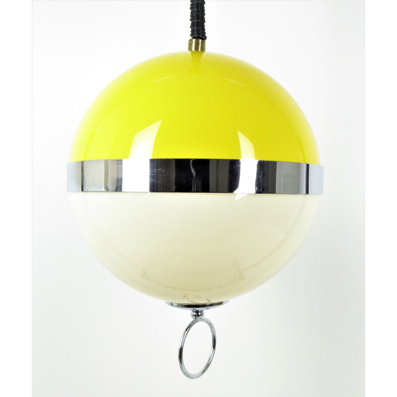 Bicolor "Bowl" ceiling light by Delmas - 1960s