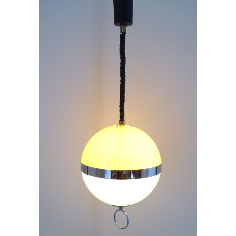 Bicolor "Bowl" ceiling light by Delmas - 1960s