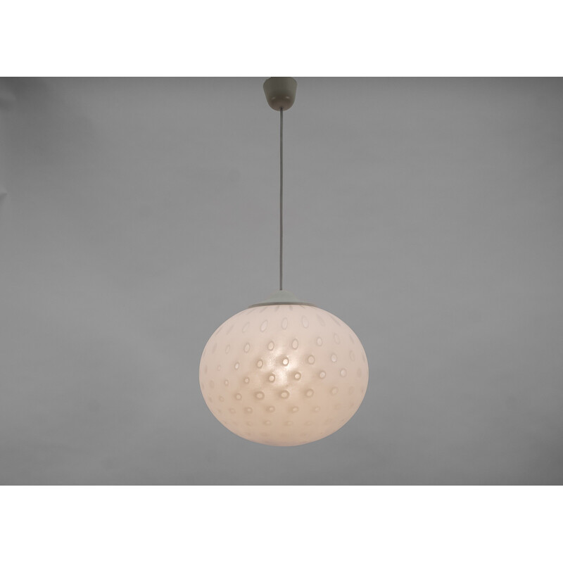 Vintage glass pendant lamp by Aloys Ferdinand Gangkofner for Peill & Putzler