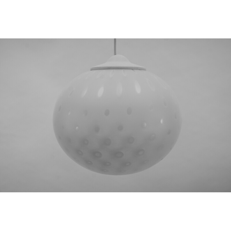 Vintage glass pendant lamp by Aloys Ferdinand Gangkofner for Peill & Putzler