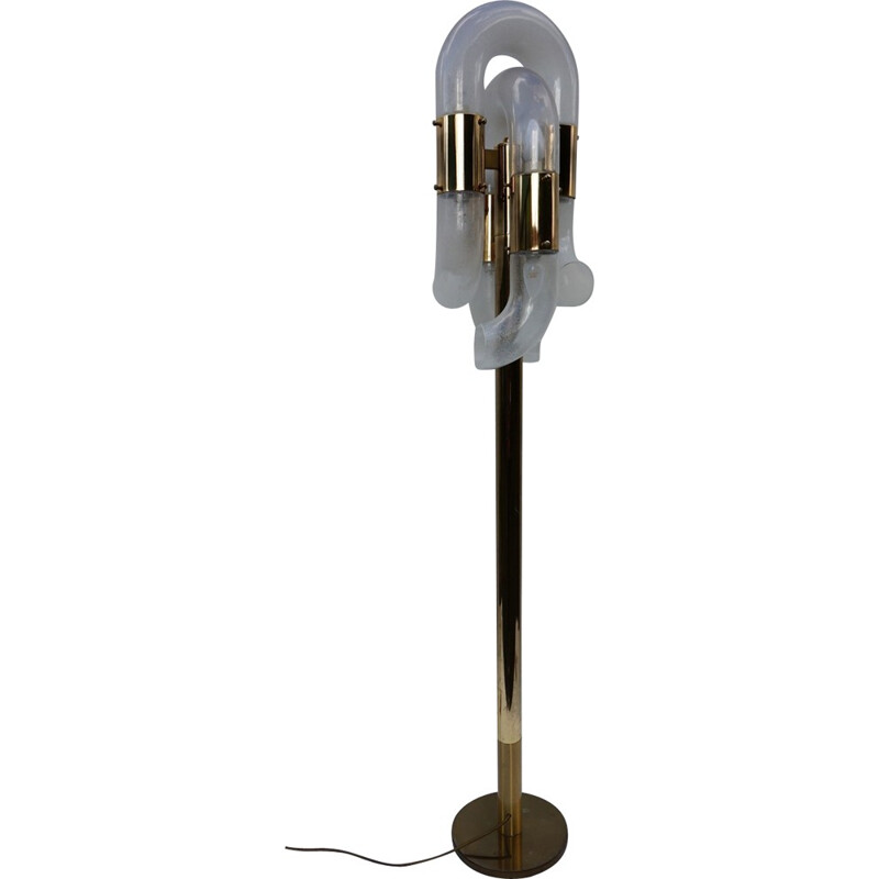 Tubular floor lamp by Carlo Nason for Mazzega - 1960s 